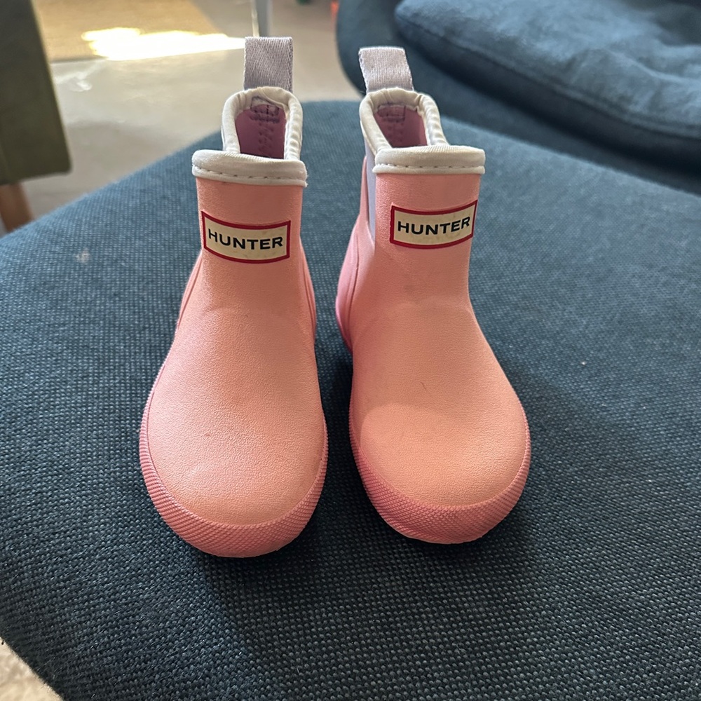 Hunter Kids Pink Waterproof Boots